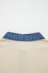 Western Patchwork Knit Polo Collar Short Sleeve Sweater