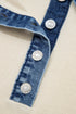 Western Patchwork Knit Polo Collar Short Sleeve Sweater
