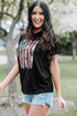 Western Patriotic Graphic Print Short Sleeve Tee