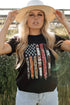 Western Patriotic Graphic Print Short Sleeve Tee