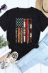 Western Patriotic Graphic Print Short Sleeve Tee