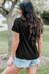 Western Patriotic Graphic Print Short Sleeve Tee