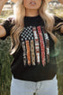 Western Patriotic Graphic Print Short Sleeve Tee