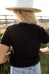 Western Patriotic Graphic Print Short Sleeve Tee