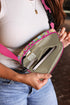 Western Pattern Nylon Wide Strap Buckle Sling Crossbody Bag