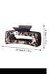 Western Patterned Square PU Leather Hair Clip