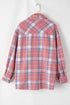 Western Plaid Flap Pocket Button Up Shacket