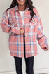 Western Plaid Flap Pocket Button Up Shacket