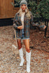 Western Plaid Print Buttoned Chest Pocket Shacket