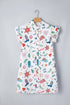 Western Print Flutter Sleeve Button Down Relaxed Mini Dress