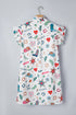 Western Print Flutter Sleeve Button Down Relaxed Mini Dress