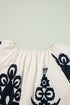 Western Print Ruffled Short Sleeve Loose Dress