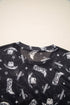 Western Print Sheer Mesh Crew Neck Short Sleeve Top