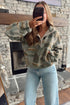 Western Print Sherpa Fleece Pullover Long Sleeve Sweatshirt