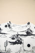 Western Print Short Sleeve Soft Stretch Knit Top