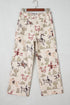 Western Print Straight Leg Ankle Length Pocketed Jeans