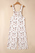 Western Printed Adjustable Strap Wide Leg Denim Jumpsuit