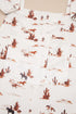 Western Printed Adjustable Strap Wide Leg Denim Jumpsuit