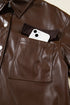 Western PU Leather Double Flap Pocket Jacket