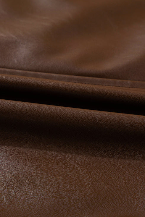 Western PU Leather Double Flap Pocket Jacket