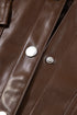 Western PU Leather Double Flap Pocket Jacket