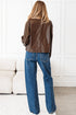 Western PU Leather Double Flap Pocket Jacket