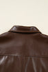 Western PU Leather Double Flap Pocket Jacket