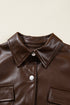 Western PU Leather Double Flap Pocket Jacket