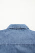 Western Puff Half Sleeve Collared Denim Shirt