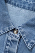 Western Puff Half Sleeve Collared Denim Shirt