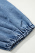 Western Puff Half Sleeve Collared Denim Shirt