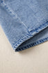 Western Puff Sleeve V Neck Ruffled Denim Mini Dress