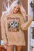 Western Pumpkin Graphic Mineral Wash Oversized Sweatshirt