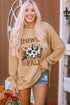 Western Pumpkin Graphic Mineral Wash Oversized Sweatshirt