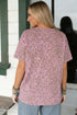 Western Retro Leopard Star Patch Studded Loose Tee