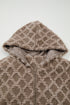 Western Rhombus Sherpa Fleece Zip Up Hooded Jacket
