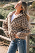 Western Rhombus Sherpa Fleece Zip Up Hooded Jacket