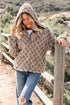 Western Rhombus Sherpa Fleece Zip Up Hooded Jacket