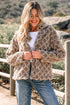 Western Rhombus Sherpa Fleece Zip Up Hooded Jacket