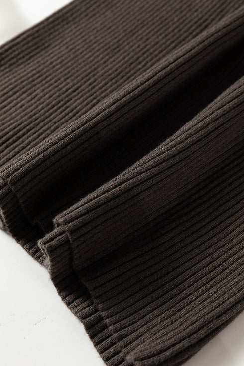 Western Ribbed Knit High Neck Slim Fit Sweater Vest