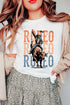 Western Rodeo Graphic Print Short Sleeve Casual Tee