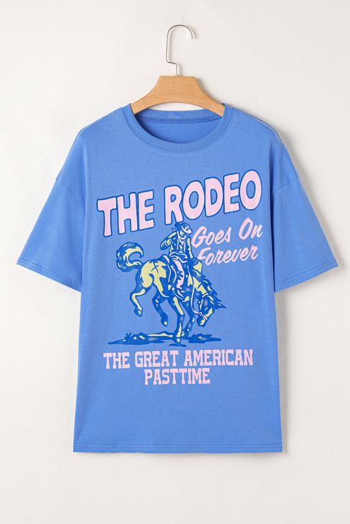 Western Rodeo Graphic Print Short Sleeve Tee