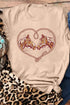 Western Rodeo Horses Rope Heart Graphic Short Sleeve Cowgirl Tee