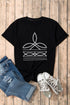 Western Rope Graphic Print Crew Neck T-Shirt