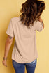 Western Sequin Embellished Short Sleeve Crew Neck Graphic Tee