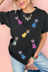 Western Sequin Guitar Bow Graphic Short Sleeve Tee