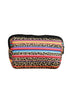 Western Serape Leopard Print Patchwork Zipper Makeup Bag