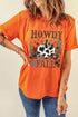 Western Slogan Graphic Print Short Sleeve Tee