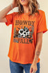 Western Slogan Graphic Print Short Sleeve Tee