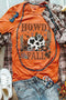Western Slogan Graphic Print Short Sleeve Tee